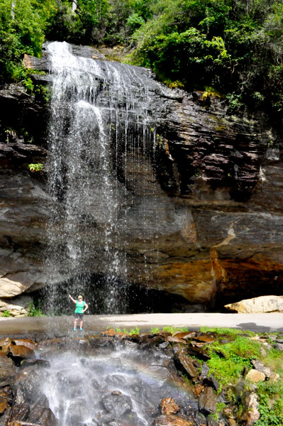 Lee Duquette under Bridal Veil Falls